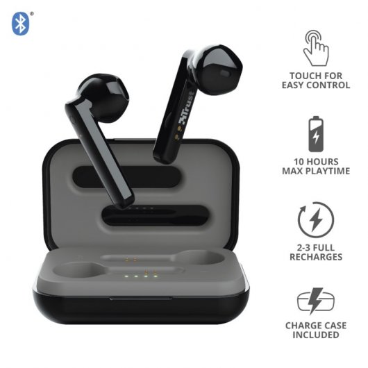 Trust Primo Touch Auriculares Bluetooth Negros