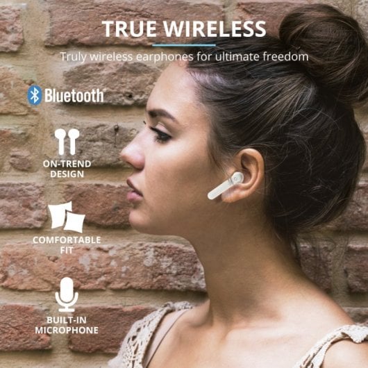 Trust Primo Touch Auricolare True Wireless Stereo (TWS) In-ear Musica e Chiamate Bluetooth Bianco