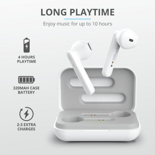 Trust Primo Touch Auricolare True Wireless Stereo (TWS) In-ear Musica e Chiamate Bluetooth Bianco