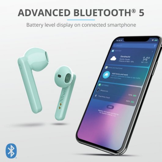 Trust Primo Touch Auriculares Bluetooth Turquesa