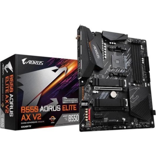 Motherboard Gigabyte B550 AORUS ELITE AX V2 AMD B550 AM4 DDR4 ATX WiFi 6E RGB