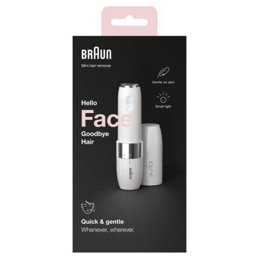 Depiladora facial Braun FS1000 Branco Compacta Luz Integrada