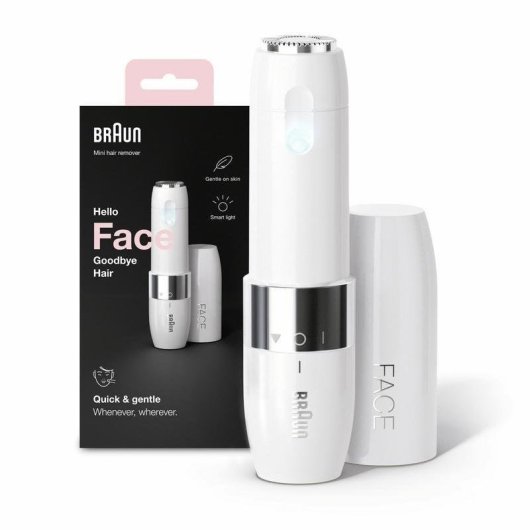 Depiladora facial Braun FS1000 Branco Compacta Luz Integrada