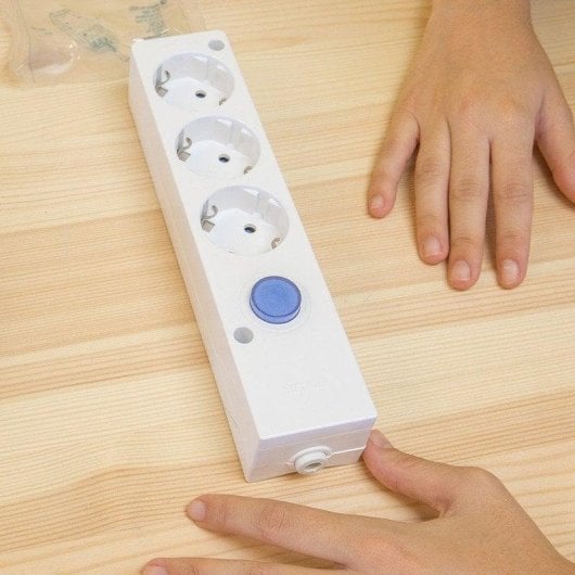 Multiprise Simon Multifix 3 Prises Interrupteur au pied Montage mural personnalisable