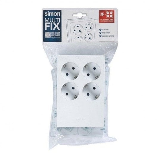 Simon Regleta Múltiple sin Cable 4 Tomas Blanca