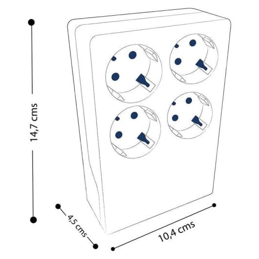 Simon Regleta Múltiple sin Cable 4 Tomas Blanca