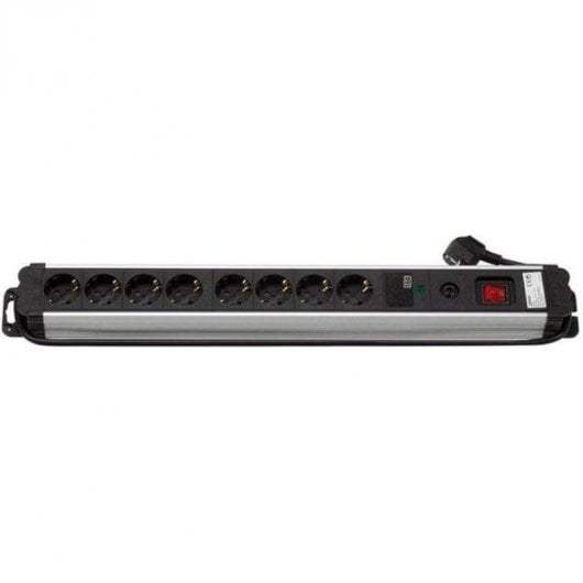 Multipresa Simon Brico Extrapower 8 prese alluminio protezione interruttore cavo 1,5 m
