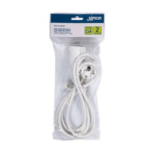 Rallonge d'alimentation Schuko Simon Brico 2 m Blanc