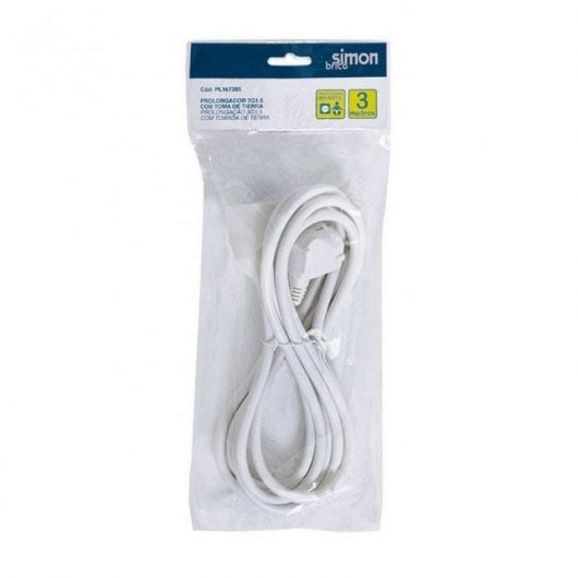 Simon Brico Cable de Alimentación Alargador Schuko 3m Blanco