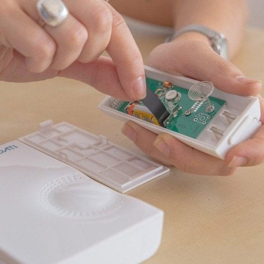 Campainha Sem Fios Coati Kit Pulsador 48 Melodias 100m Branco IP44