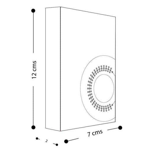 Campainha Sem Fios Coati Kit Pulsador 48 Melodias 100m Branco IP44