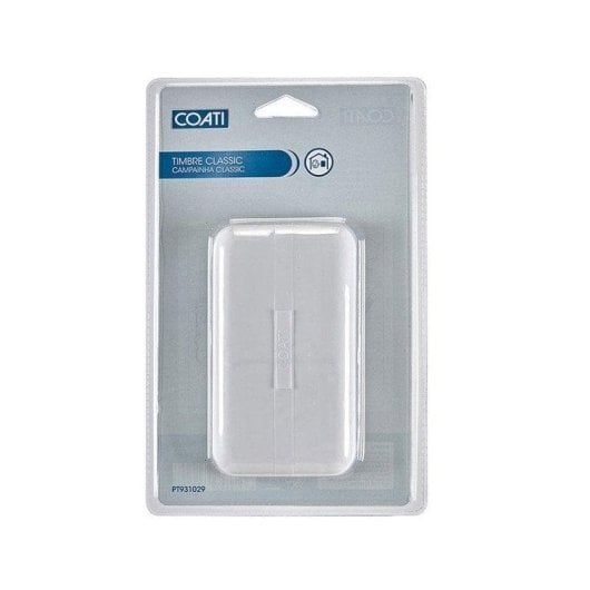 Campainha Coati Classic Ding-Dong 80dB Branco Instalação 2 Fios