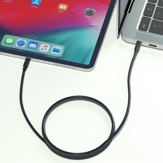 Cavo USB-C 3.1 maschio/maschio Simon 1 m nero