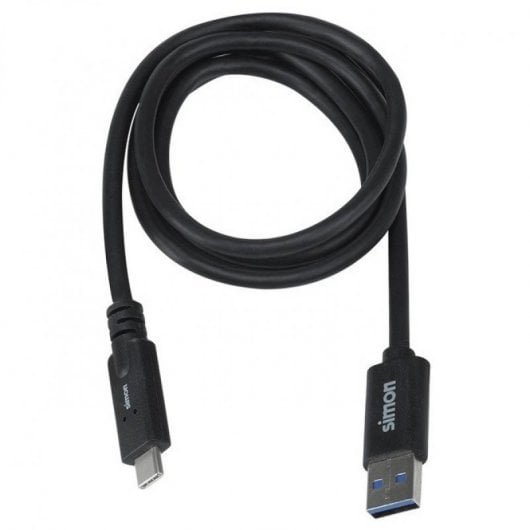 Câble Simon USB 3.1 vers USB-C mâle/mâle 1 m Noir