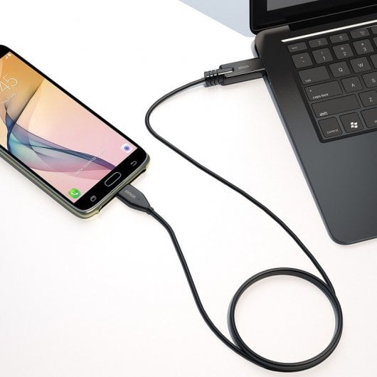 Câble Simon USB 3.1 vers USB-C mâle/mâle 1 m Noir