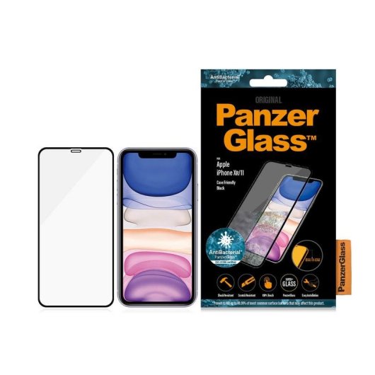 PanzerGlass Schutzglas Hartglas Antibakteriell iPhone XR/11