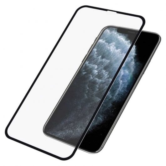 Pellicola protettiva in vetro temperato antibatterico Panzer Glass nero per iPhone X/Xs/11 Pro