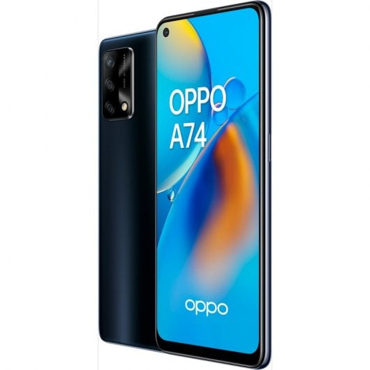 OPPO A74 Smartphone, 175g, Display 6.43" FHD+ AMOLED, 4 Fotocamere 48MP, RAM 6GB ESPANDIBILE FINO A 11GB+ROM 128GB, Batteria 5000mAh, Ricarica rapida, Dual Sim, [Versione Italiana], Prism Black