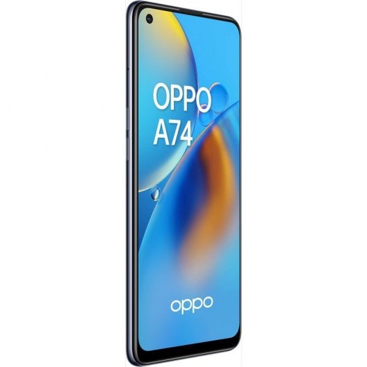 OPPO A74 Smartphone, 175g, Display 6.43" FHD+ AMOLED, 4 Fotocamere 48MP, RAM 6GB ESPANDIBILE FINO A 11GB+ROM 128GB, Batteria 5000mAh, Ricarica rapida, Dual Sim, [Versione Italiana], Prism Black