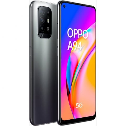 OPPO A94 5G A94 Smartphone 5G, 173g, Display 6.43" FHD+ AMOLED, 4 Fotocamere 48MP, RAM 8GB ESPANDIBILE FINO A 13GB+ROM 128GB, Batteria 4310mAh, Ricarica VOOC 30W, Dual Sim, [Versione Italiana], Fluid Black