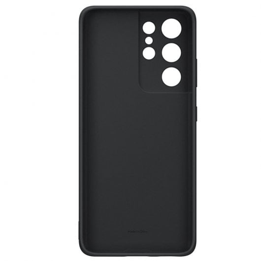Samsung Silicone Cover Funda Negra para Samsung Galaxy S21 Ultra