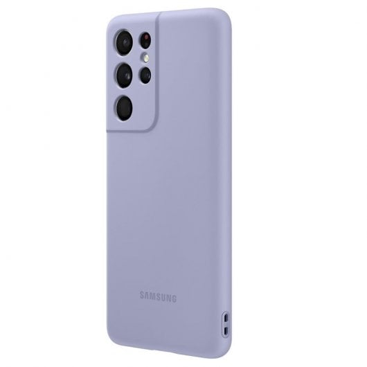 Samsung Silicone Cover Funda Violeta para Samsung Galaxy S21 Ultra