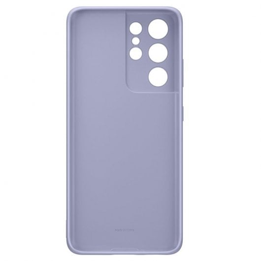 Samsung Silicone Cover Funda Violeta para Samsung Galaxy S21 Ultra