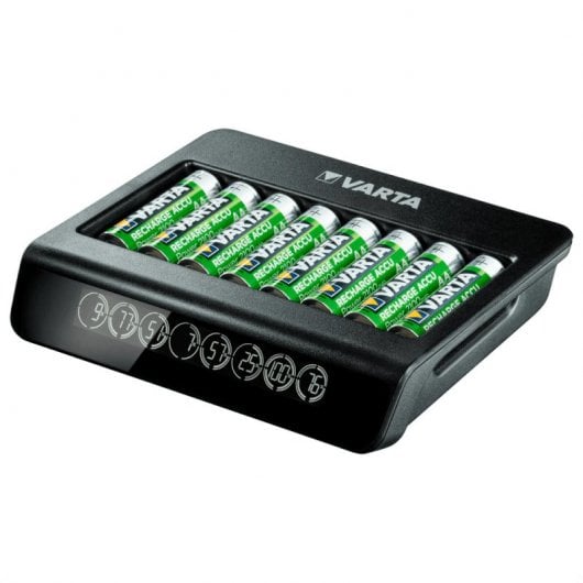 Varta AA/AAA Akkuladegerät mit 8 Steckplätzen und LCD-Display