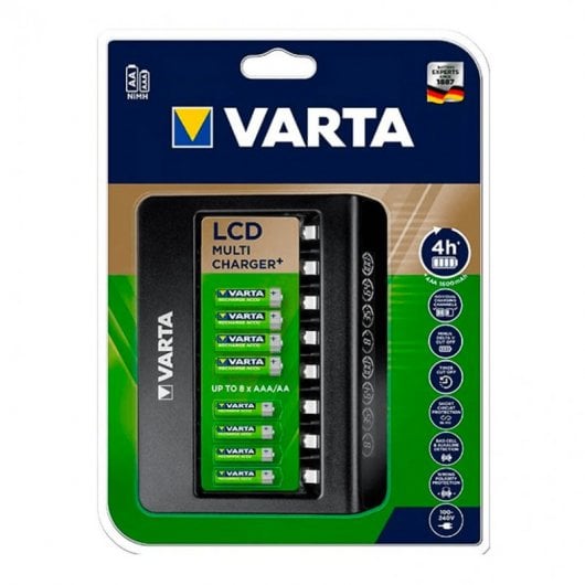 Caricabatterie ricaricabile Varta AA / AAA con 8 slot e schermo LCD