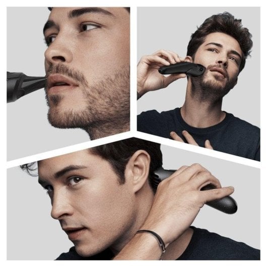 Máquina de Cortar Cabelo Multifunções Braun MGK5 Sem Fios 21mm 100min 4 Pentes Carga Rápida