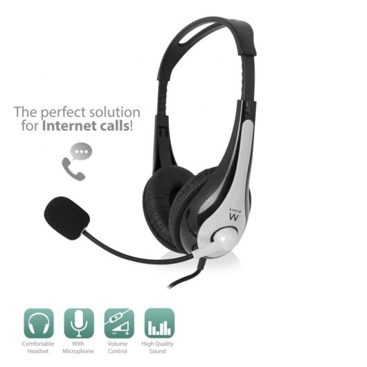 Ewent EW3562 Headset Estéreo com Microfone e Controlo de Volume