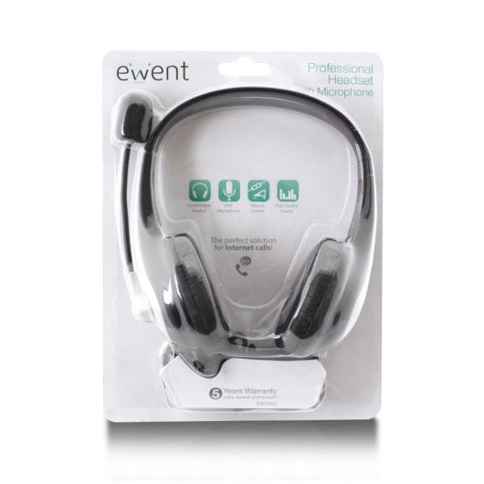 Ewent EW3562 Headset Estéreo com Microfone e Controlo de Volume
