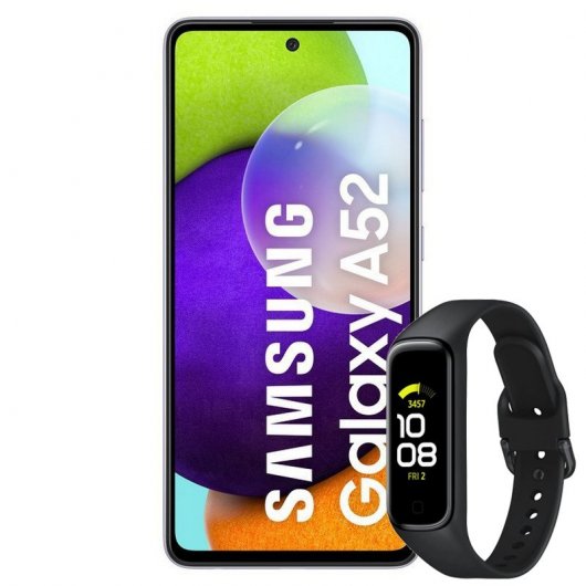 Samsung Pack Galaxy A52 128Gb Violeta Libre + Galaxy Fit 2 Negra