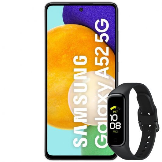 Samsung Pack Galaxy A52 5G 128Gb Blanco Libre + Galaxy Fit 2 Negra