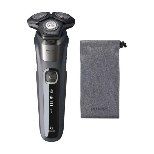 Rasoir pour Visage Philips Shaver Series 5000 S5587/10 Sans Fil 60min Sec et Mouillé 3 Têtes Flexibles Charge Rapide