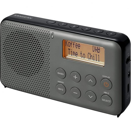 Radio portative grise Sangean DPR-64