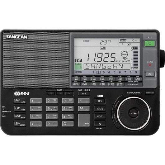 Sangean ATS-909X Radio Portátil con Alarma Negro
