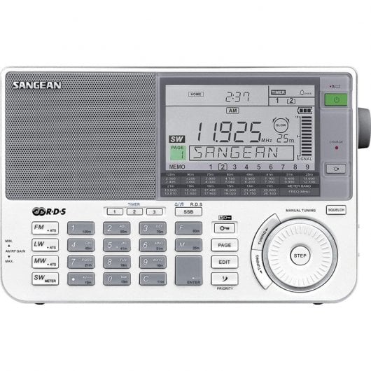 Sangean ATS-909 X Radio Portátil con Alarma Blanco