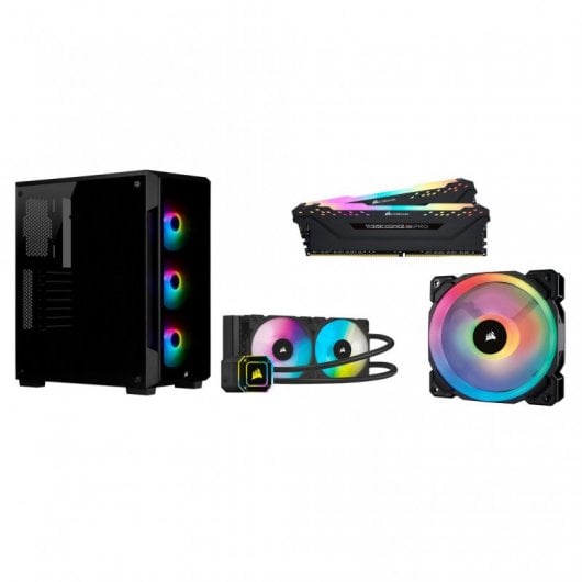 Corsair iCUE H100i ELITE CAPELLIX + iCUE 220T RGB + LL120 RGB + Vengeance RGB Pro DDR4 3200 16GB 2x8GB