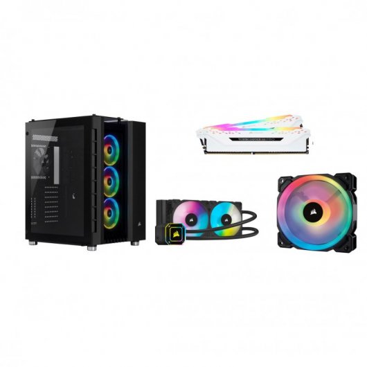 Corsair iCUE H100i ELITE CAPELLIX + Crystal 680X RGB + LL120 RGB + Vengeance RGB Pro DDR4 3600 16GB 2x8GB