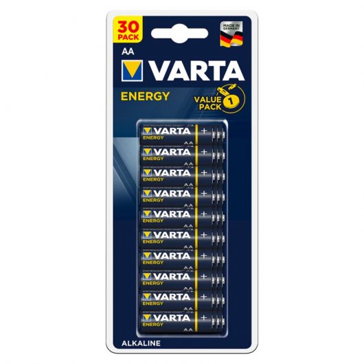 Varta Energy Pack de 30 Pilas Alcalinas AA LR6