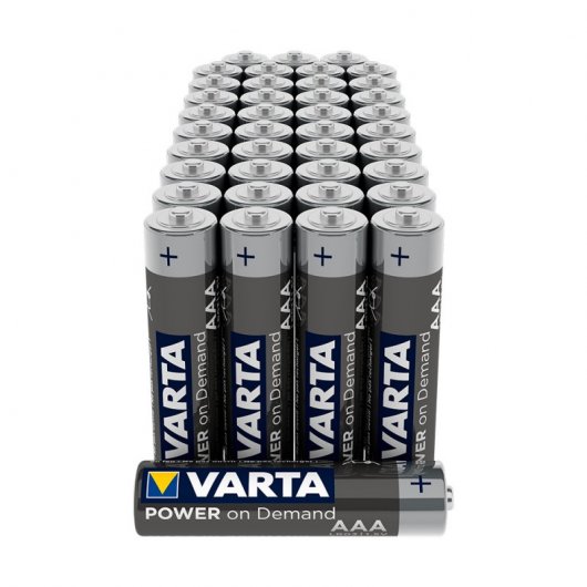 Varta Power On Demand Pack de 40 Pilas Alcalinas AAA LR03