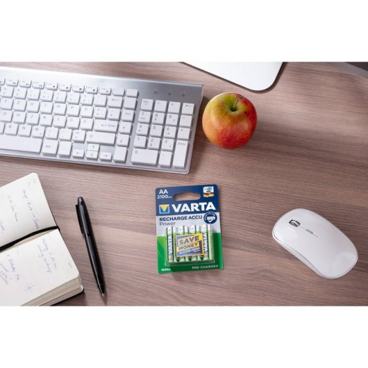 Varta Pack Cargador de Pilas Recargables + 4 Pilas AAA + 4 Pilas AA