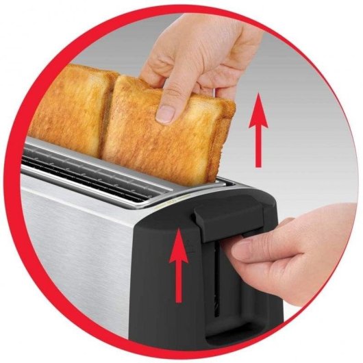Grille-pain Moulinex Subito Select LS342D10 2 Fentes Longues 1700 W 7 Niveaux Acier inoxydable