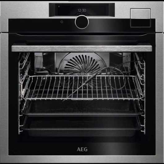 Horno Multifunción AEG BSE999330M Limpieza Hidrolítica 70L 60cm con WiFi Negro y Acero Inox