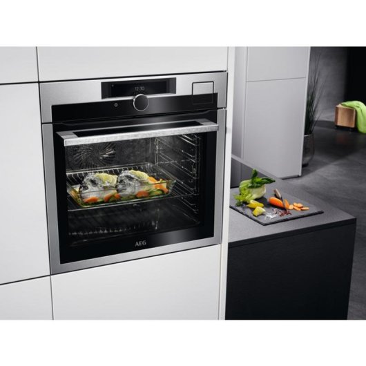 Horno Multifunción AEG BSE999330M Limpieza Hidrolítica 70L 60cm con WiFi Negro y Acero Inox