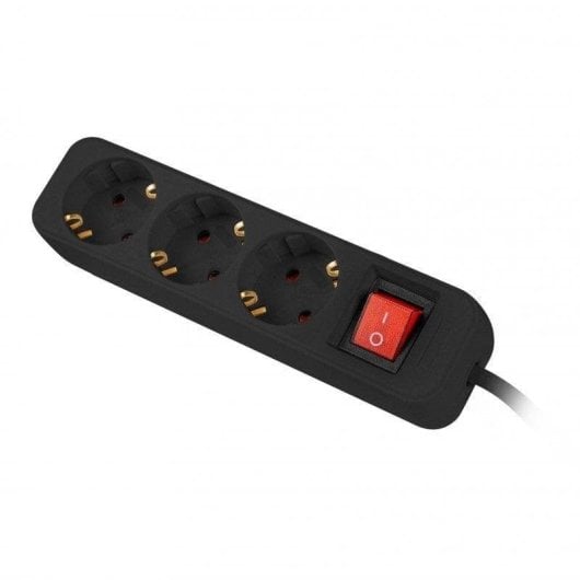 Steckdosenleiste Lanberg PS1-03F-0150-BK 3 Steckplätze mit Schutz und Schalter