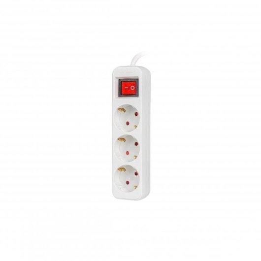 Multipresa Lanberg PS1-03F-0150-W 3 prese con protezione bambino 1,5 m bianca