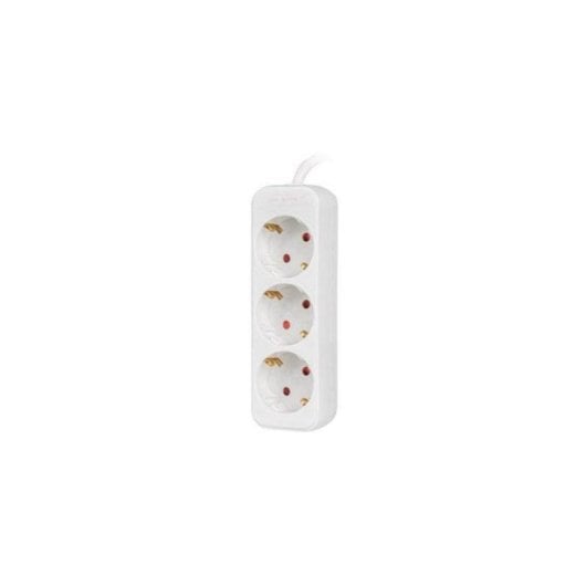 Multiprise Lanberg PS0-03F-0150-W 3 Prises Schuko Protection Enfant 1,5 m Blanc