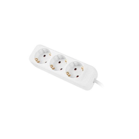 Multiprise Lanberg PS0-03F-0150-W 3 Prises Schuko Protection Enfant 1,5 m Blanc
